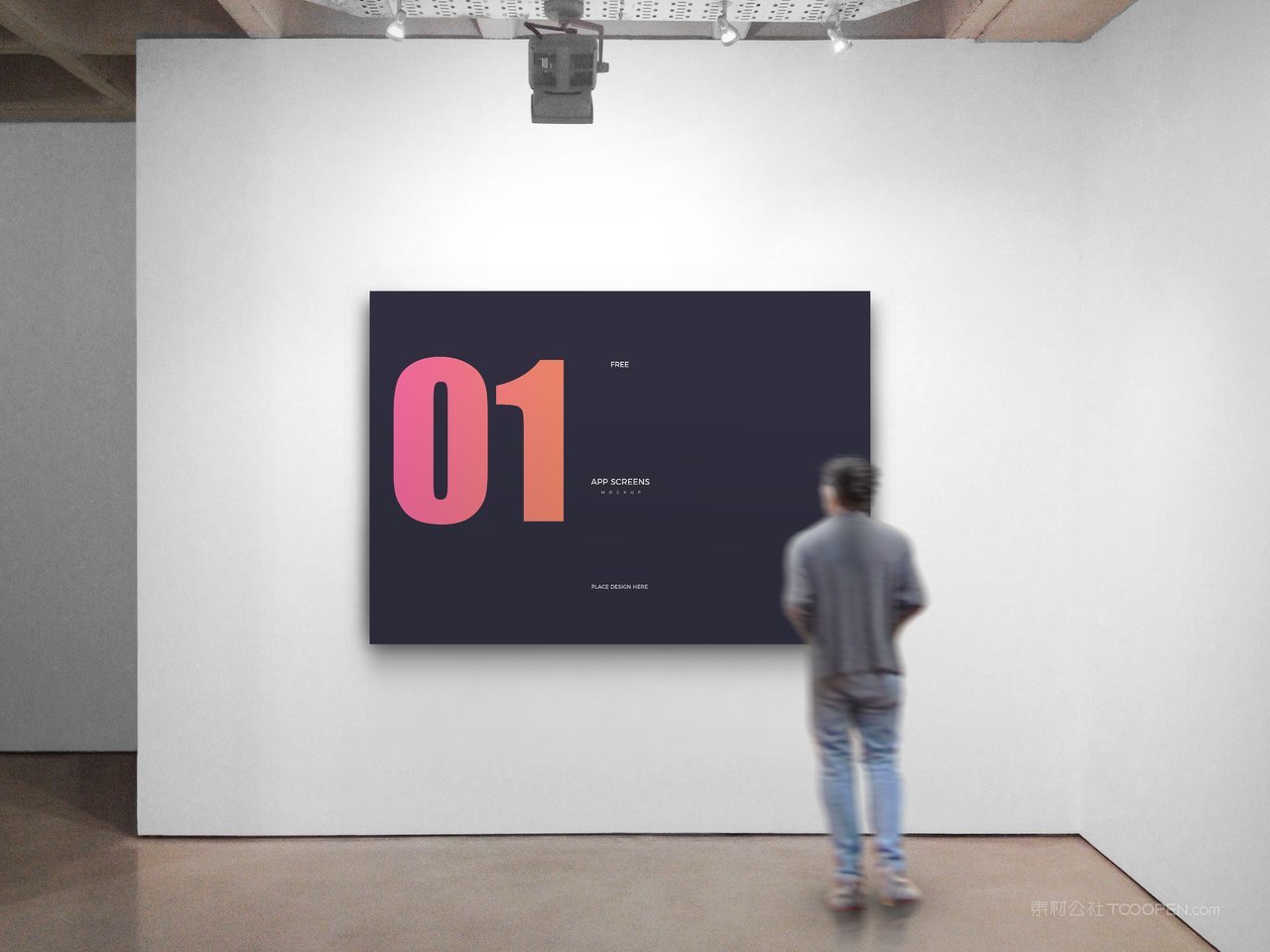 【1275期】渐变紫展厅展会海报样机 (13)