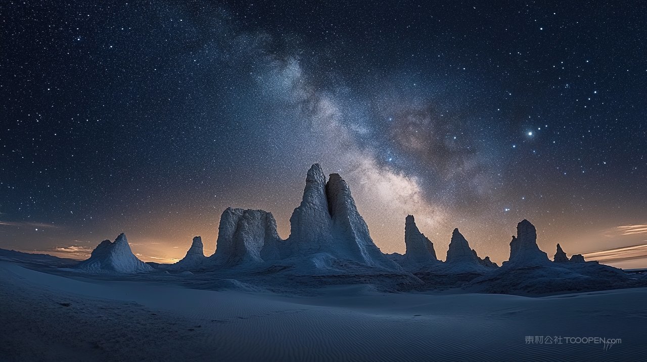 高山唯美意境山峰群山风景宁静天空