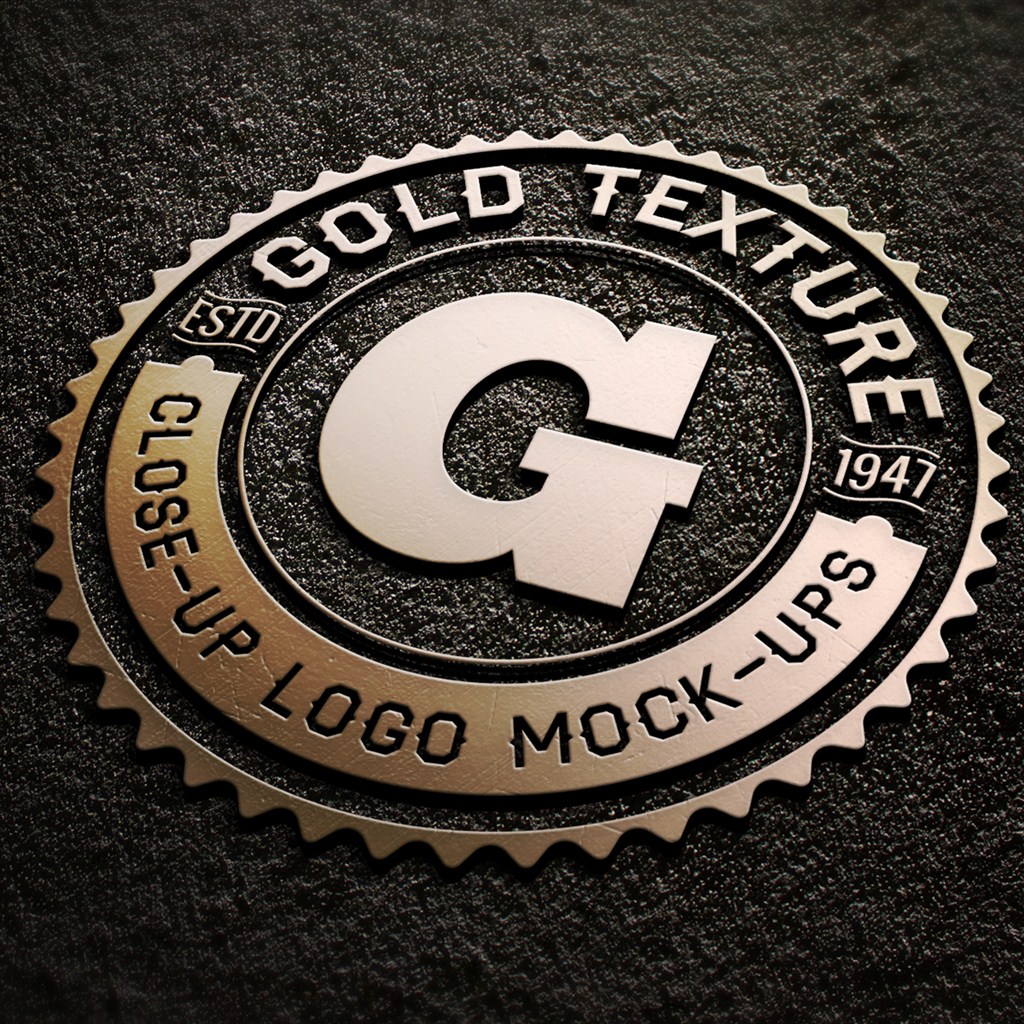 金属效果标志样机