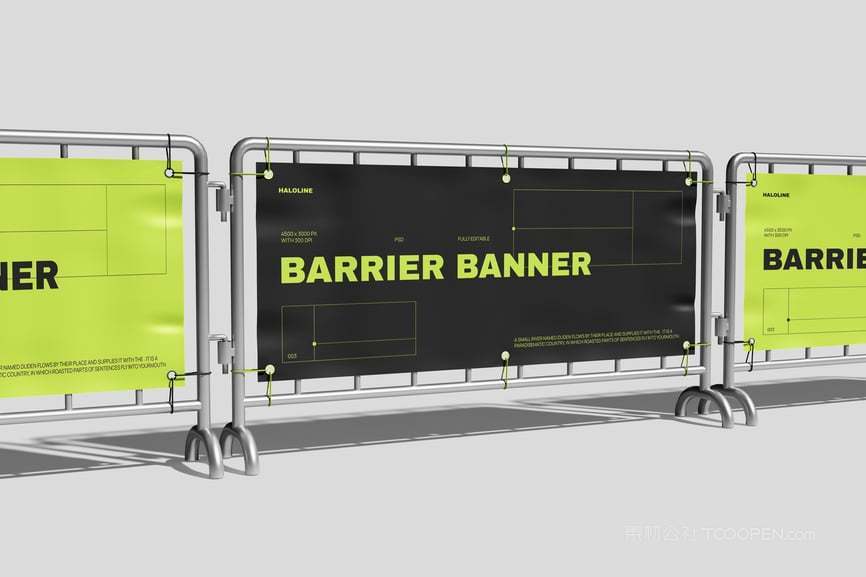 站立障碍横幅样机