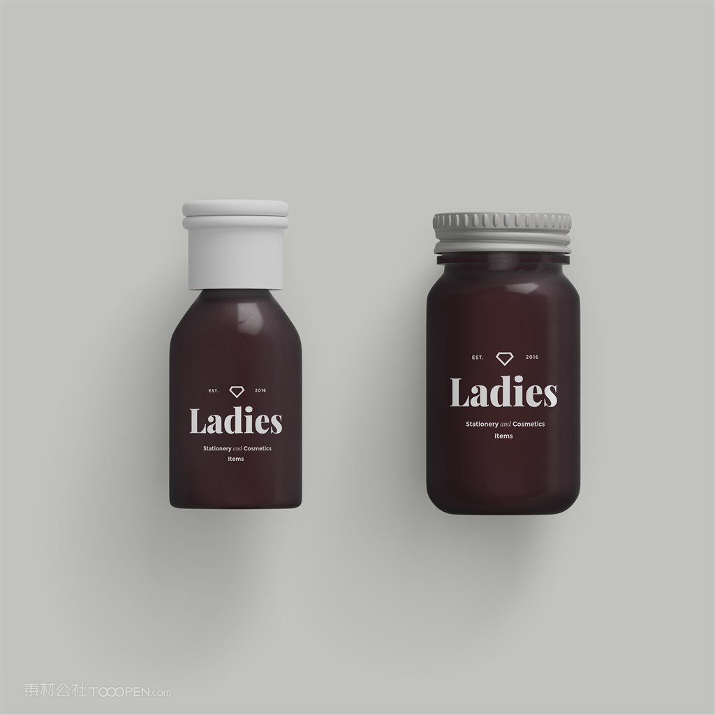 密封遮光精油瓶样机素材