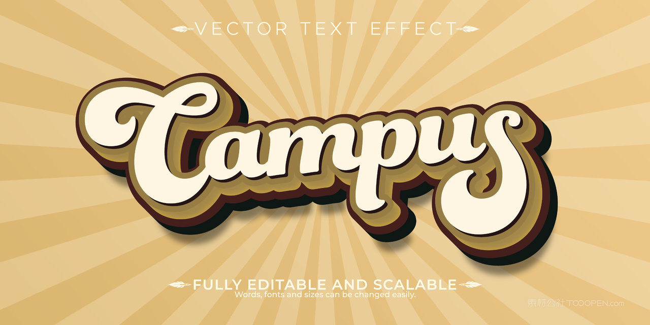 矢量卡通英文字母字体样机