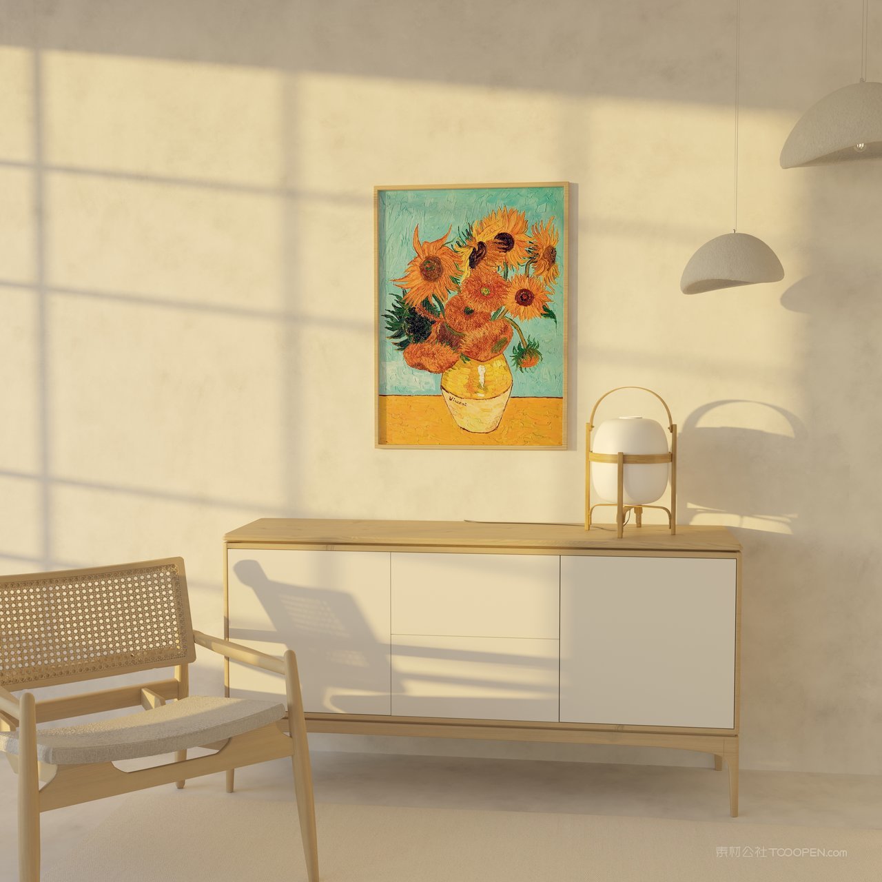 【1289期】艺术挂画室内场景展示样机 (1)