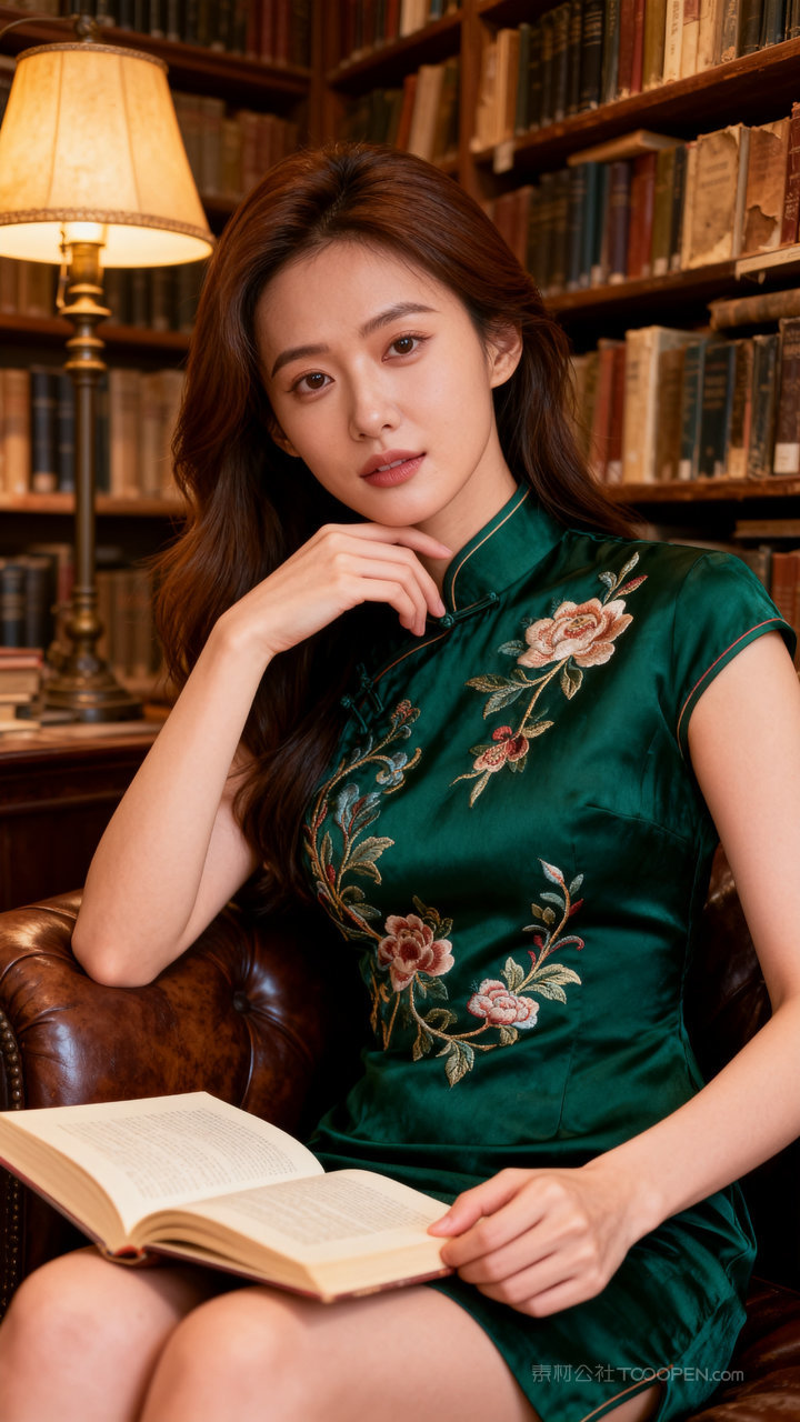 女性气质美女长腿性感国风模特旗袍