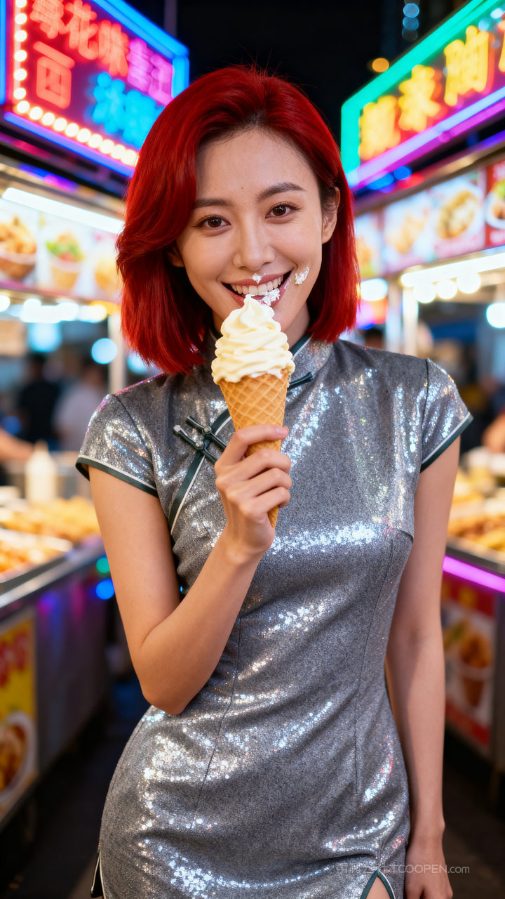 女性旗袍模特长腿国风气质性感美女