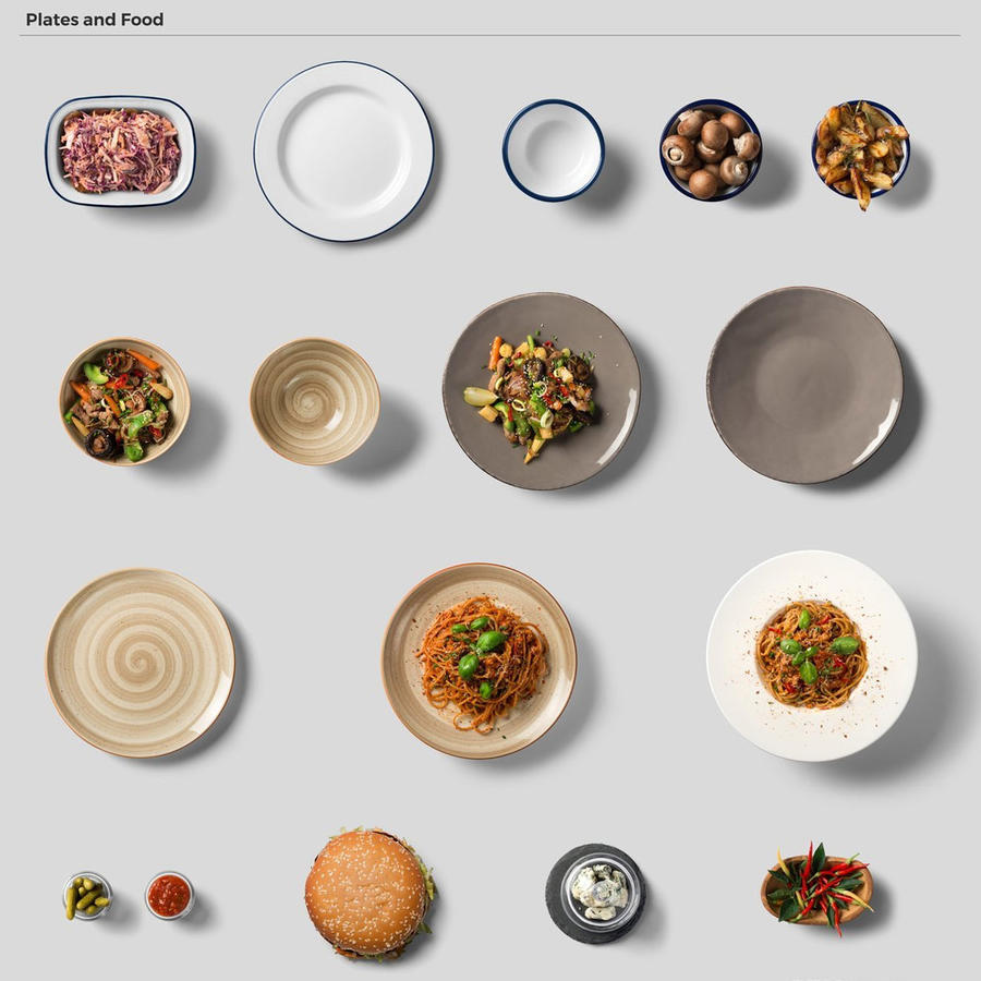 牛排西餐餐具样机模板