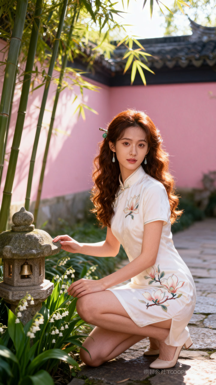 长腿美女模特性感古装旗袍气质女性