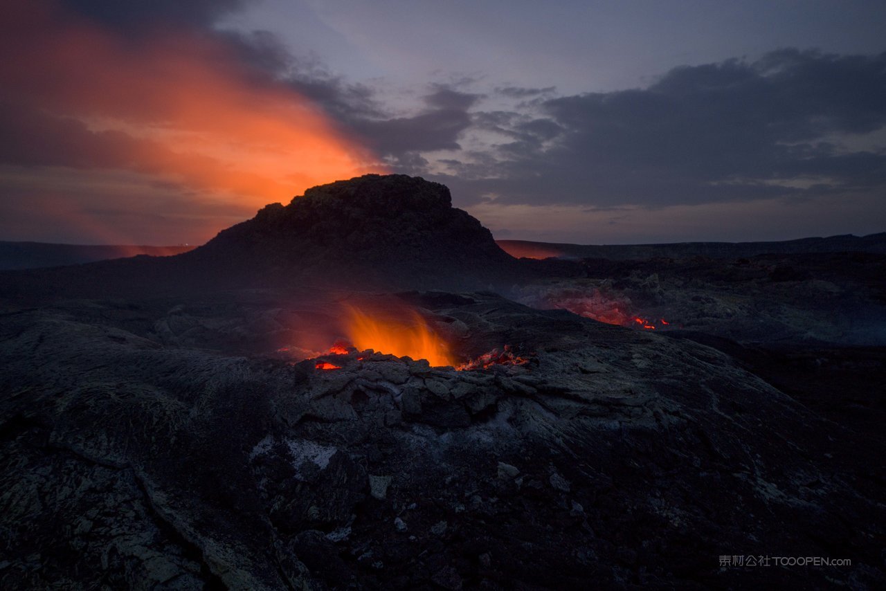 高清火山摄影图片