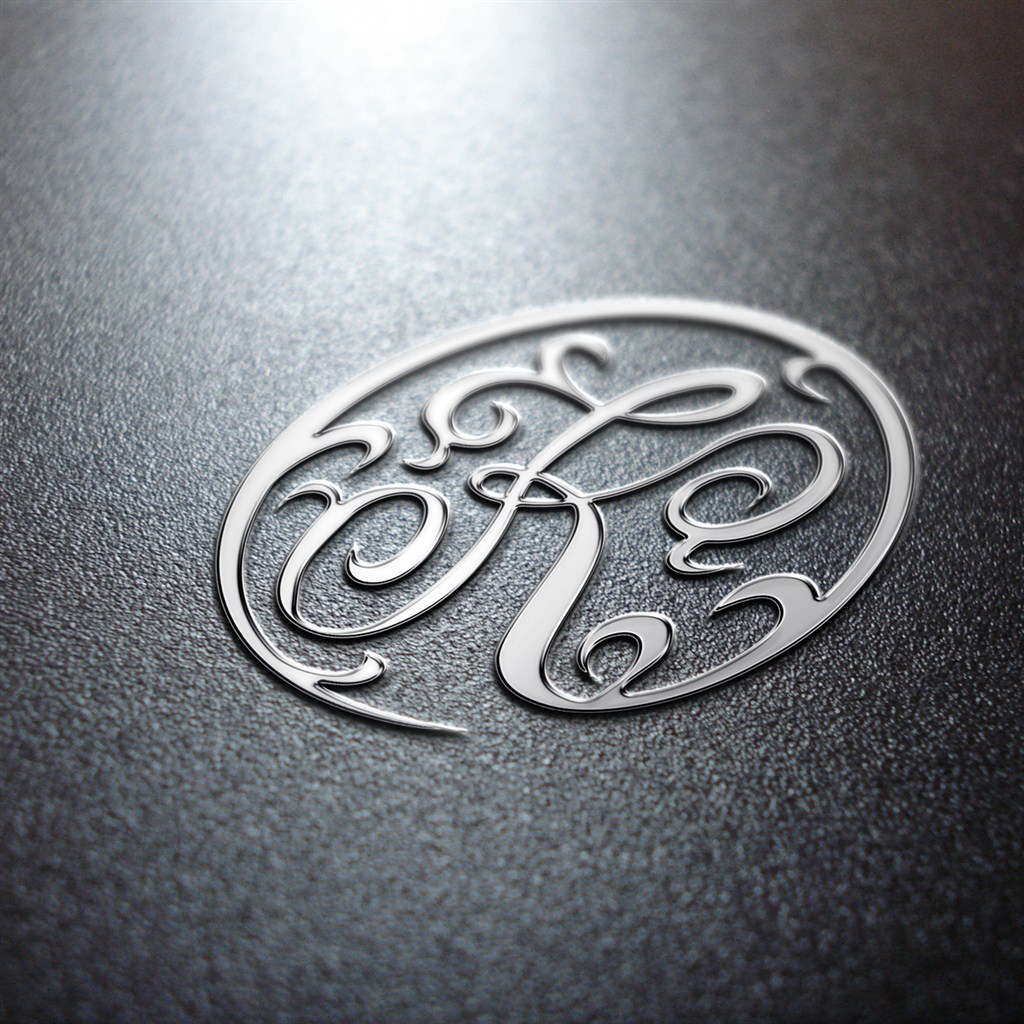 金属效果标志样机