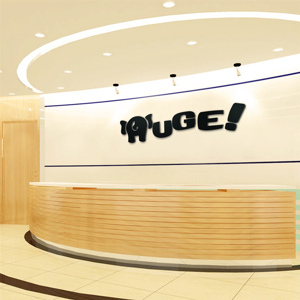 公司形象墙标志样机贴图