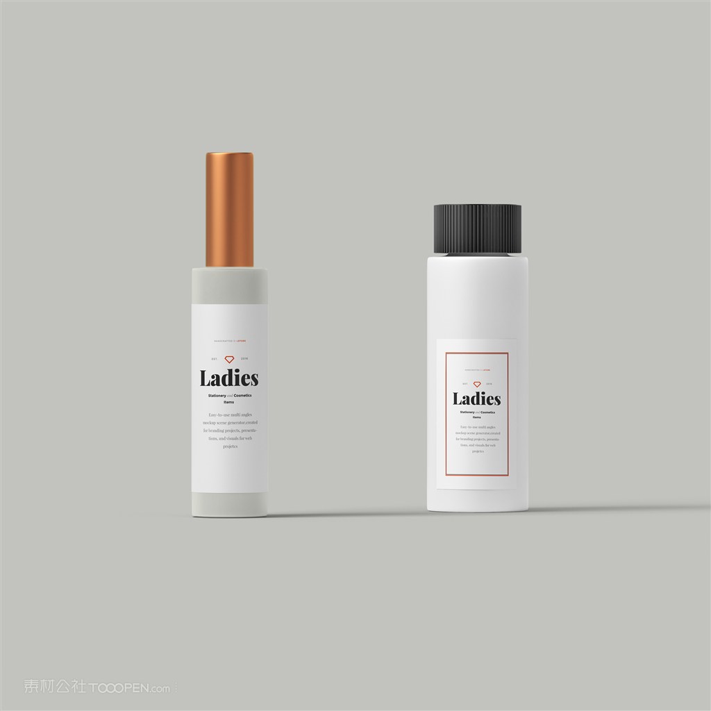 瓶子化妆品分装瓶样机素材