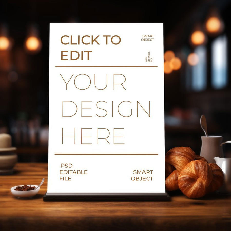 面包店菜单样机