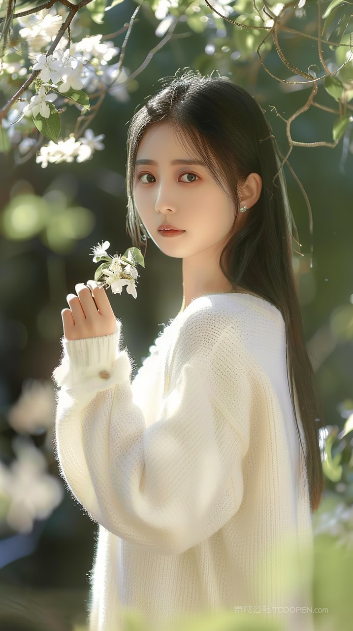 写真模特少女美女女性年轻清纯