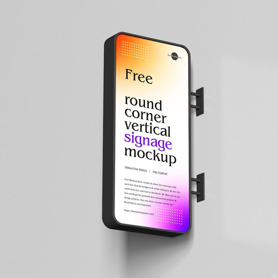 圆角灯箱招牌样机