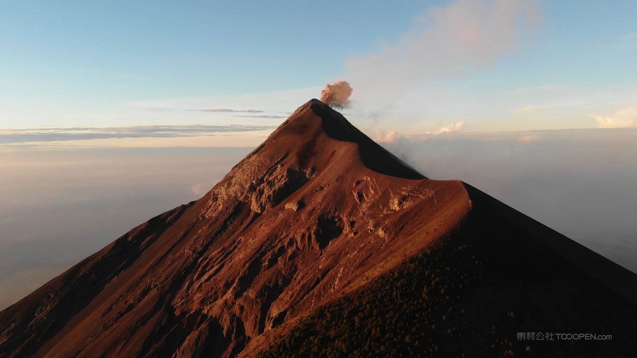 火山山脉高清风景画图片