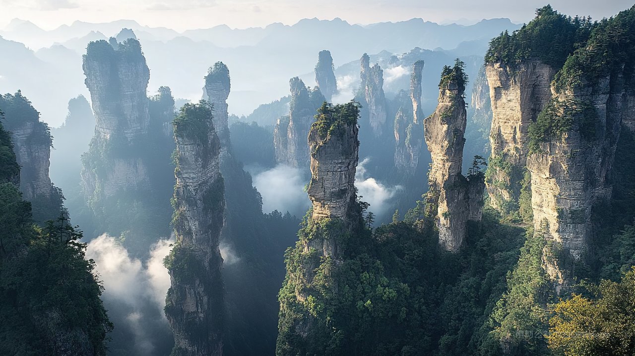 风景群山宁静意境天空山峰高山