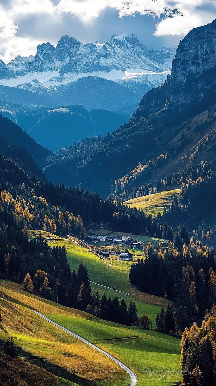 唯美风景意境山峰景观群山自然天空