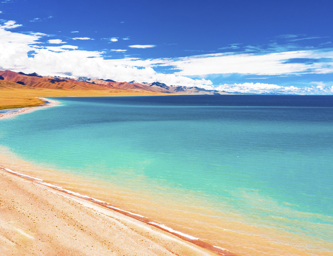 纳木措湖泊摄影图片