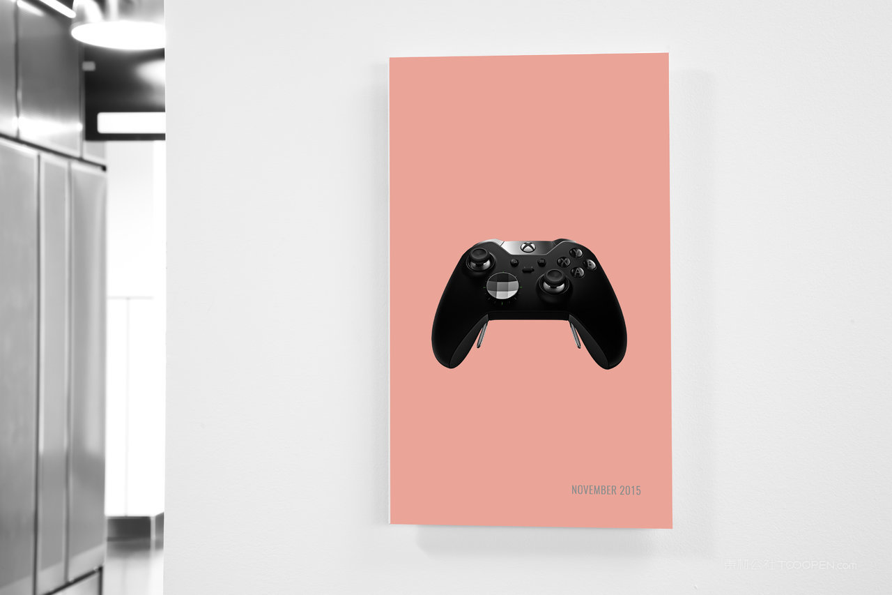 白色墙面装饰画海报品牌vi展示贴图样机