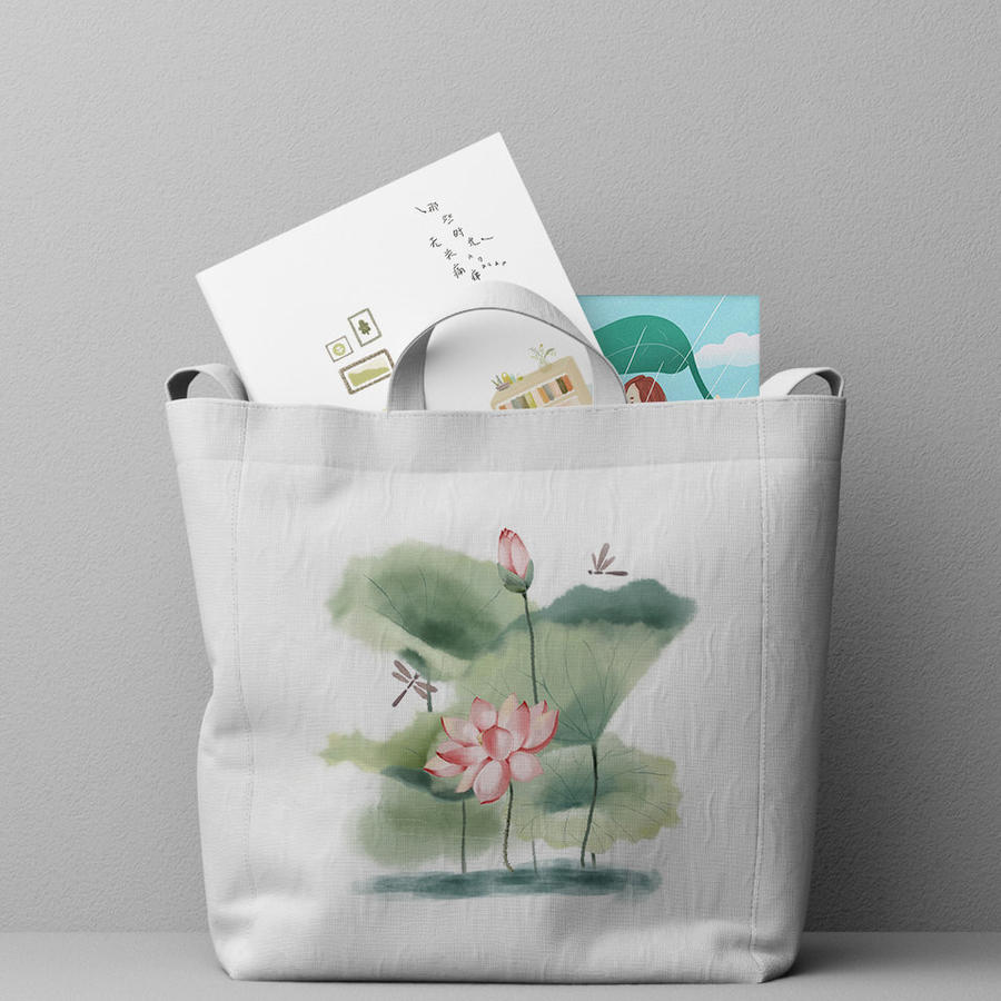 放置物品的帆布袋样机