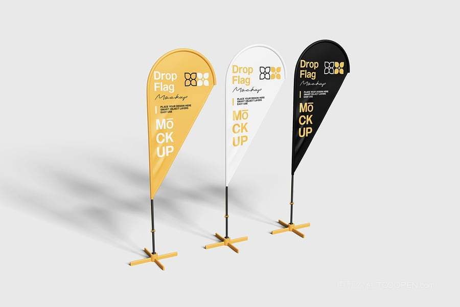 水滴型旗帜样机