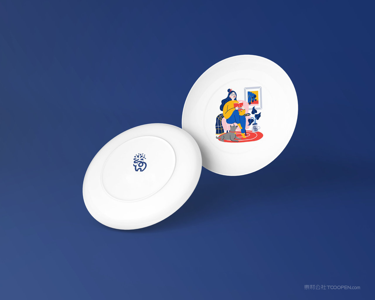 碟子蓝色品牌vi展示贴图一键样机 (172)