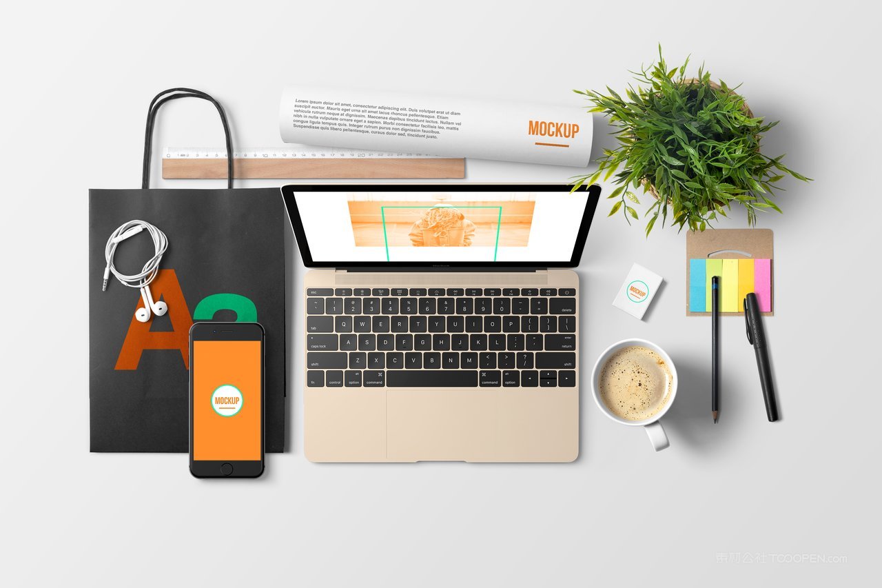 黑色商务手机品牌vi样机贴图