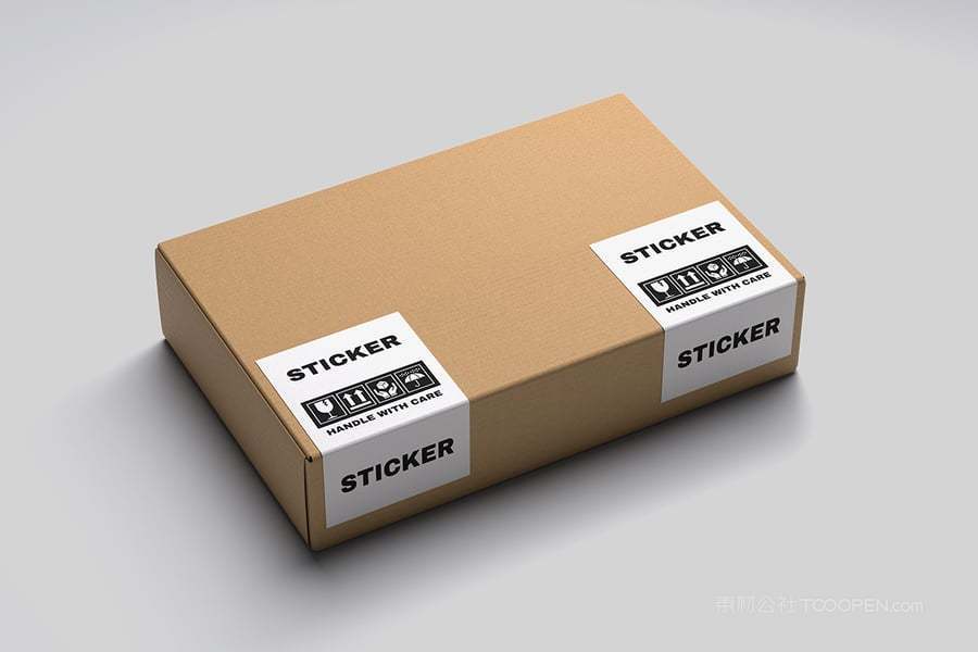 贴纸盒标识样机