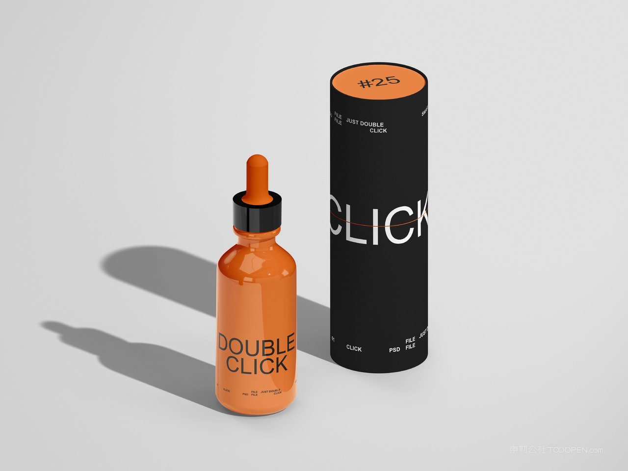 玻璃瓶和纸筒样机