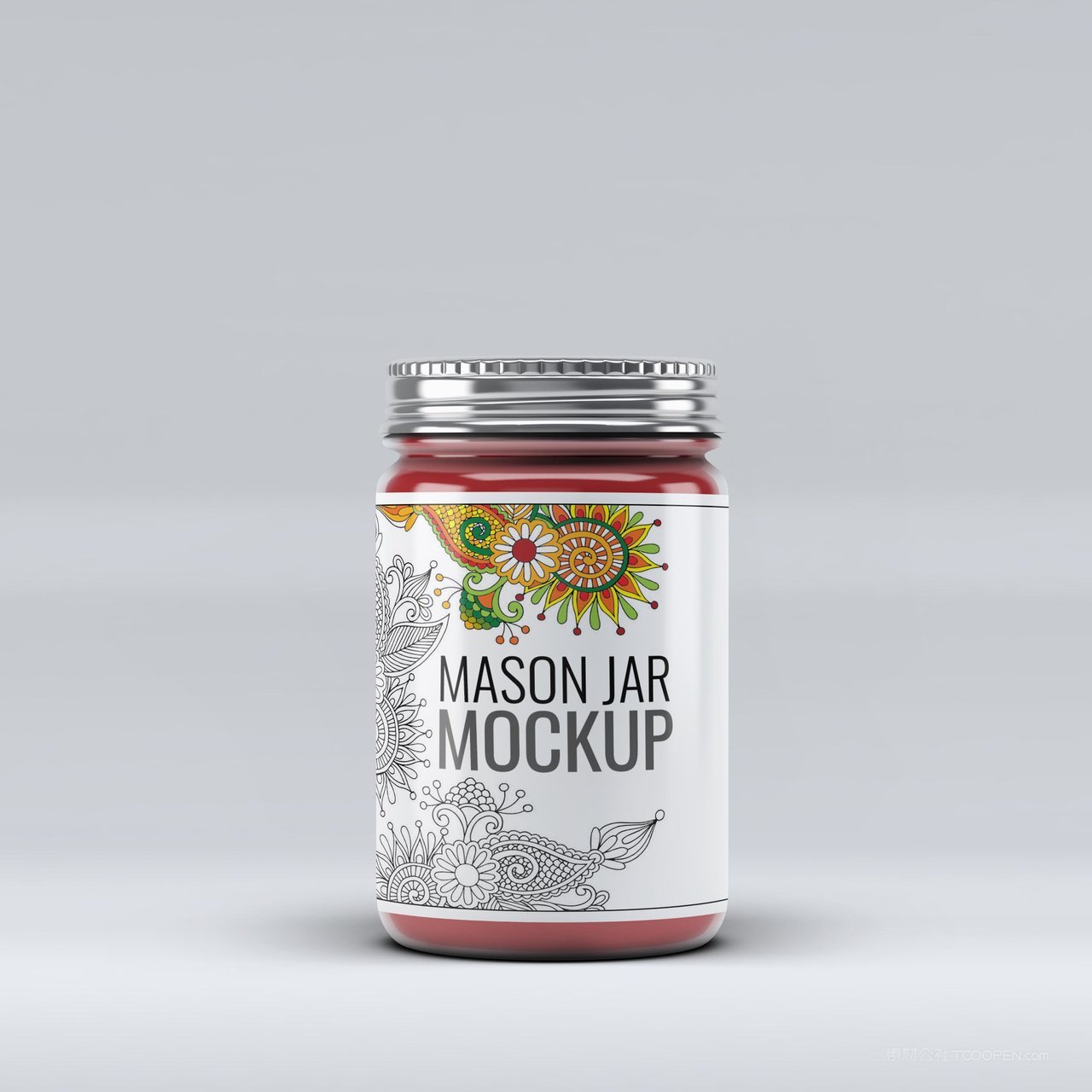 果酱玻璃罐子样机