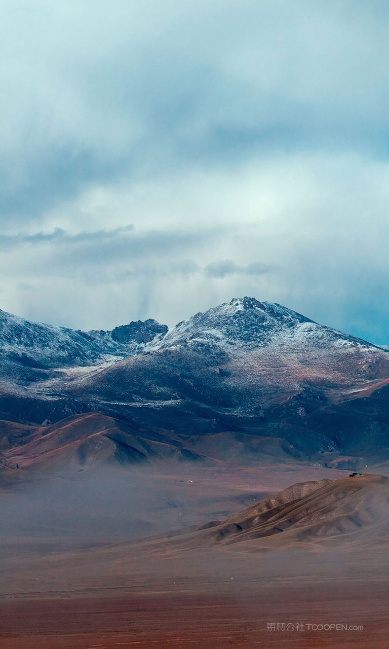 雪山高山山脉风景画
