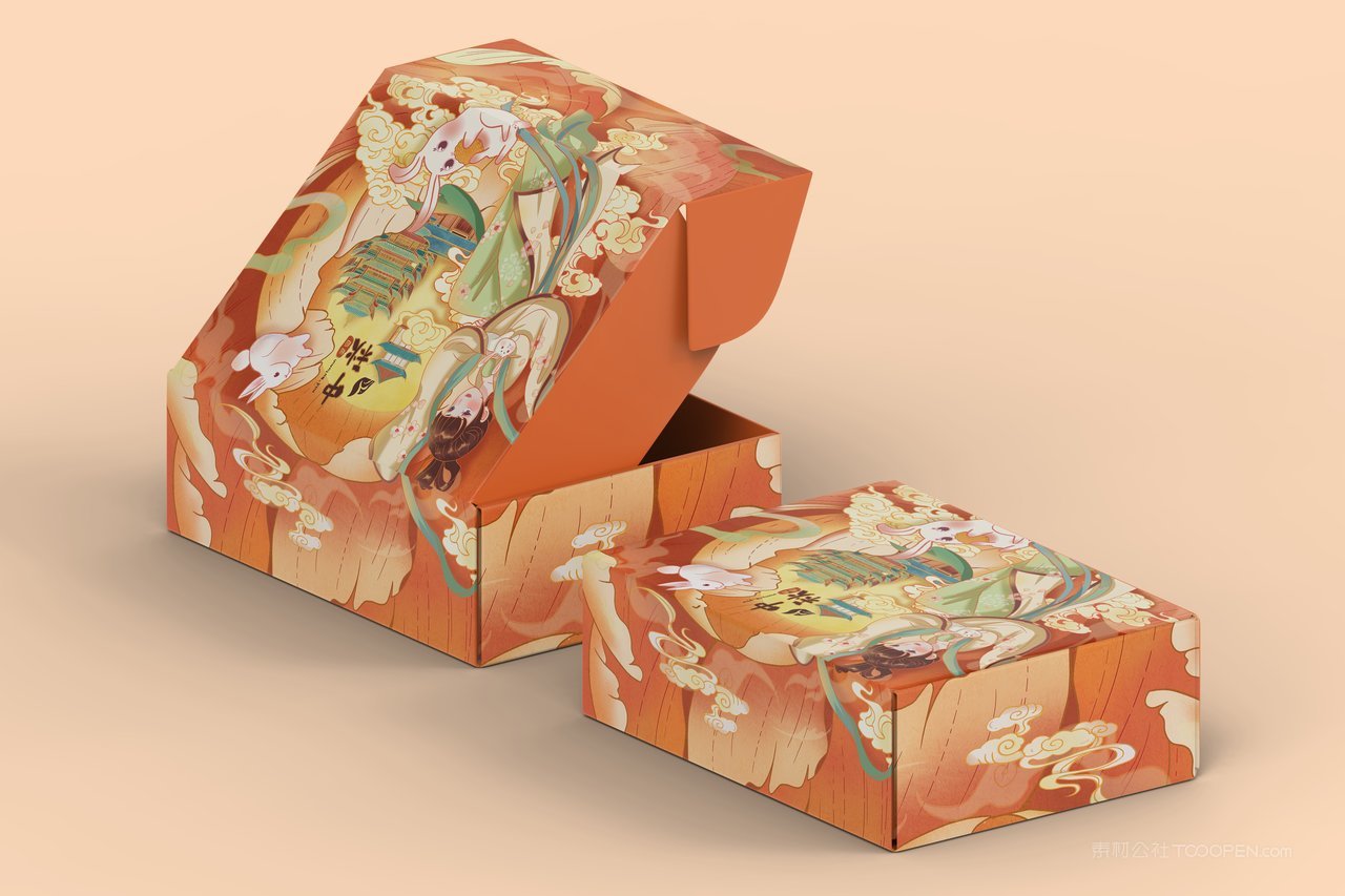 【1824期】中秋月饼礼盒包装样机 (3)