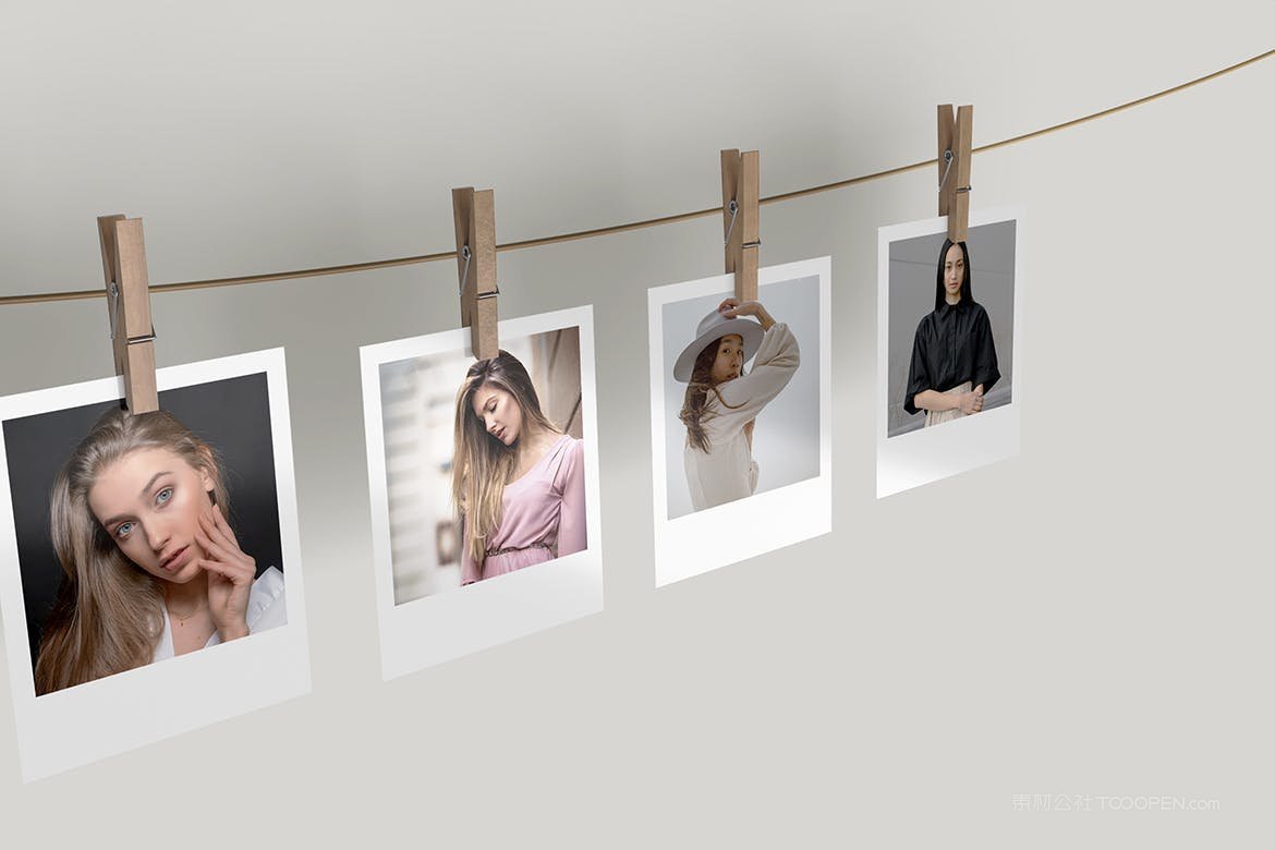 木夹宝丽来照片样机