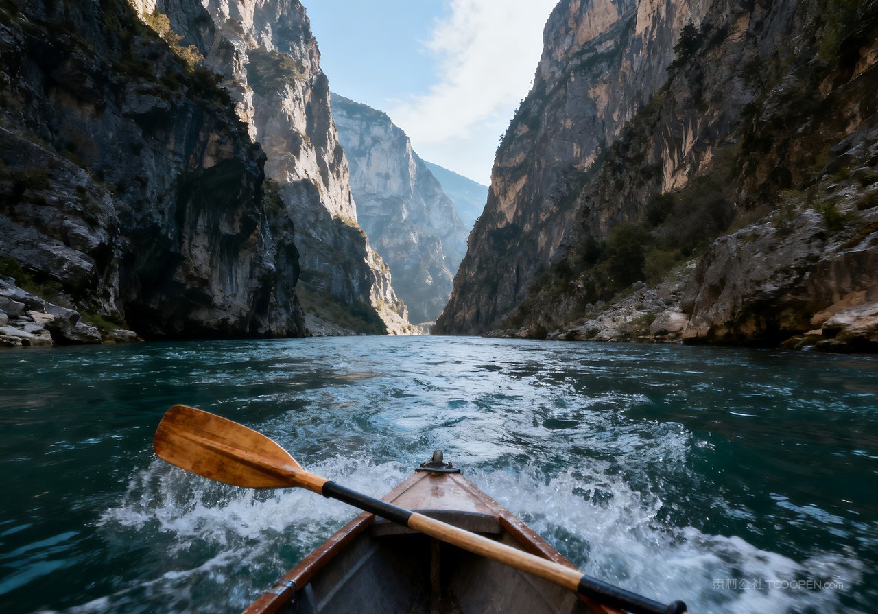 春天春意河流山峰风景唯美天空自然意境