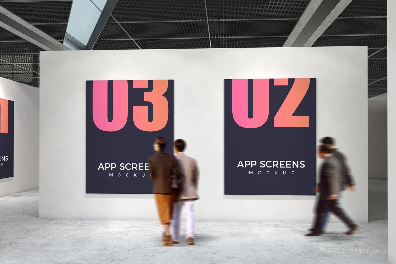 【1275期】渐变紫展厅展会海报样机 (26)