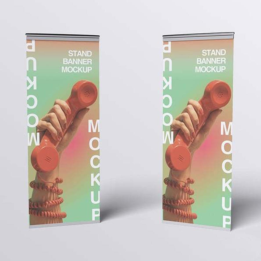 站立横幅易拉宝样机