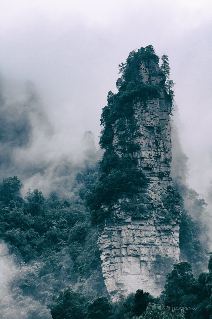 张家界旅游风景画高清图片