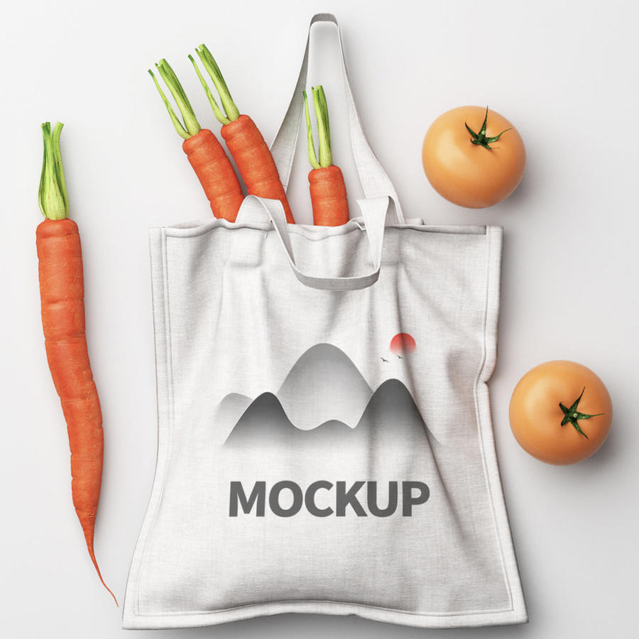 放置物品的帆布袋样机