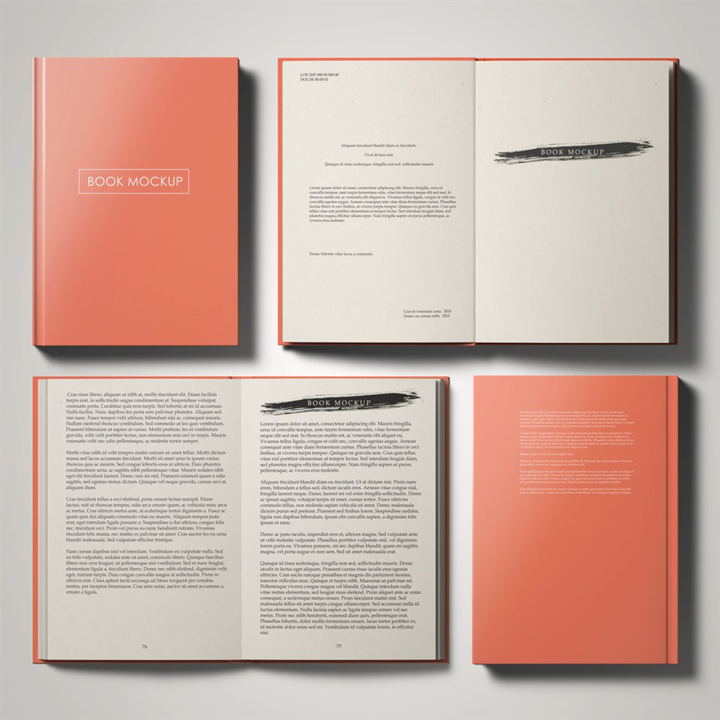 打开的书本样机