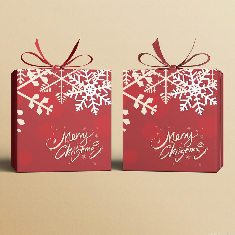 时尚大气圣诞节日礼盒样机