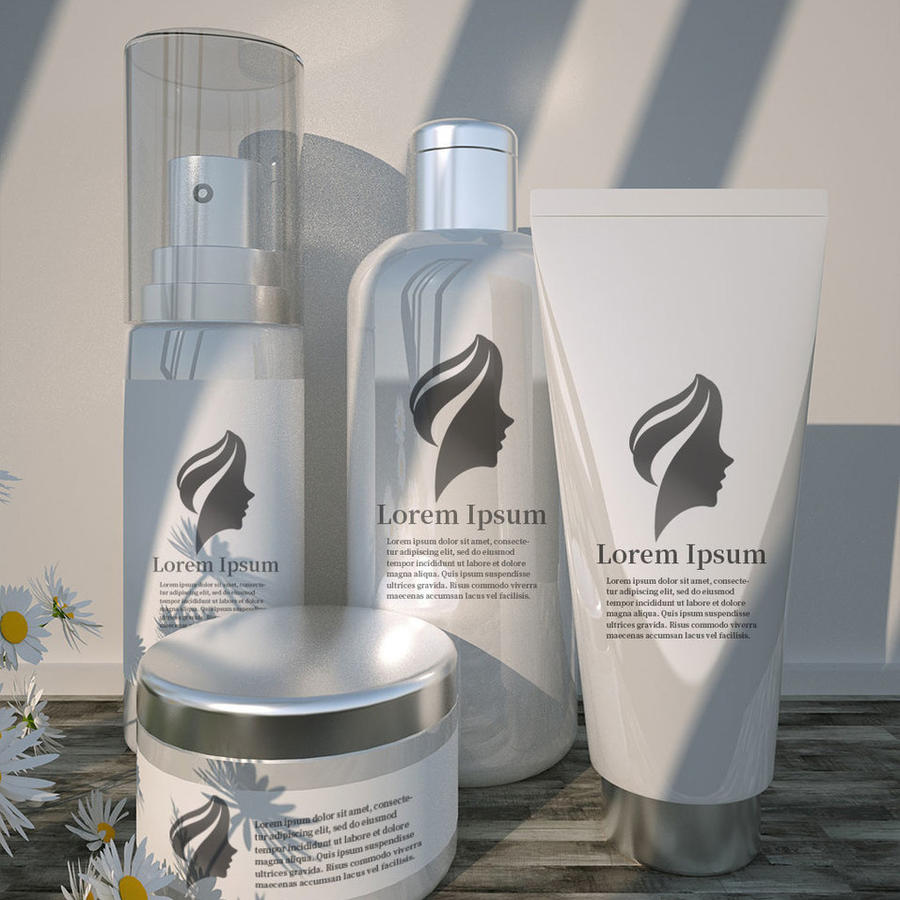 美容美发用品logo场景vi样机