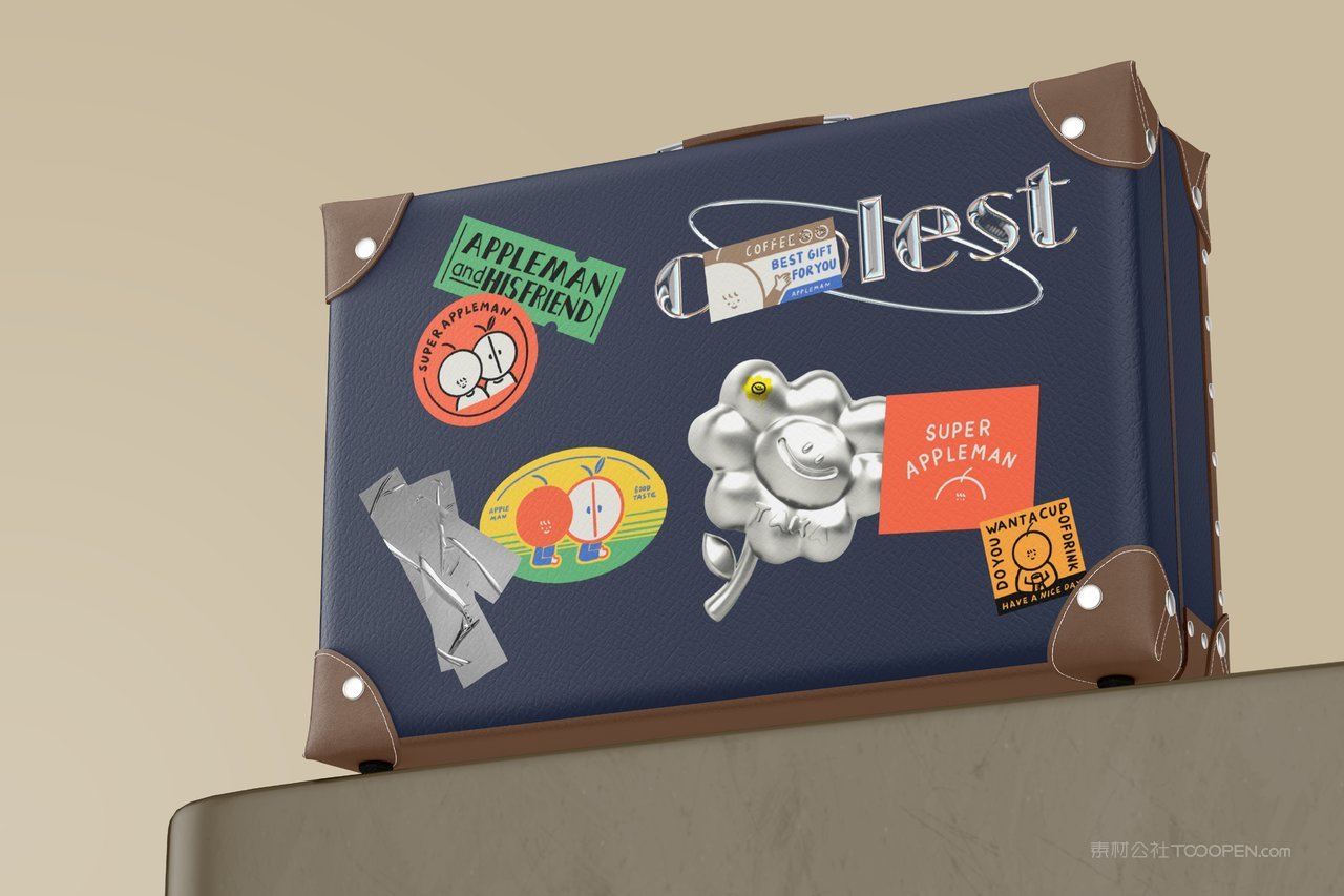 【1637期】复古手提行李箱样机 (6)