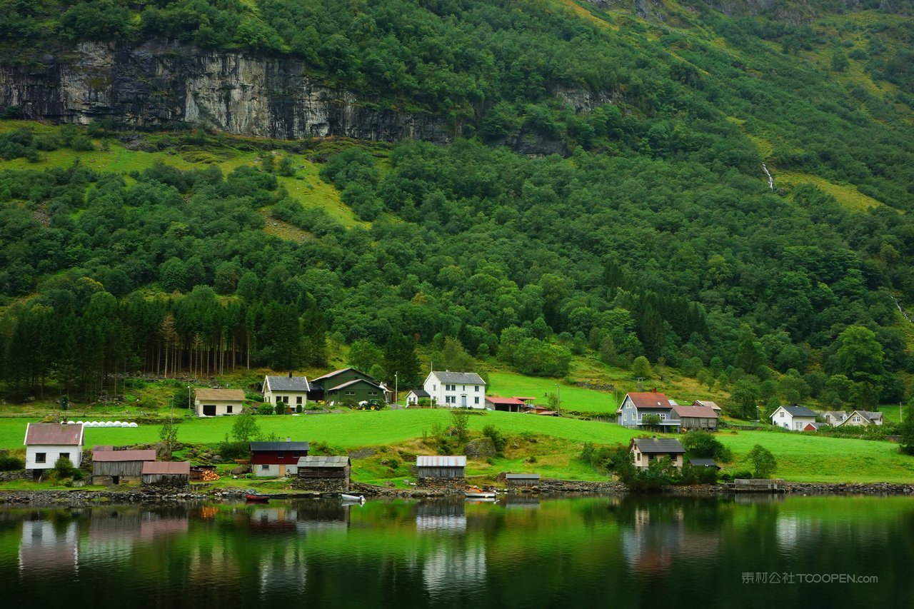 挪威风景画高清摄影图片