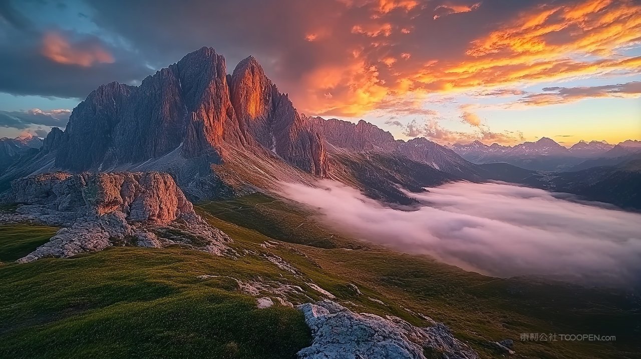 风景群山唯美山峰高山山脉天空宁静