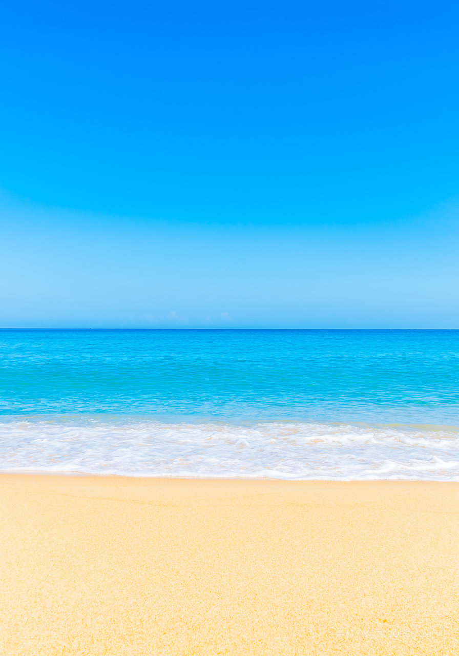 沙滩海边海景风景画图片