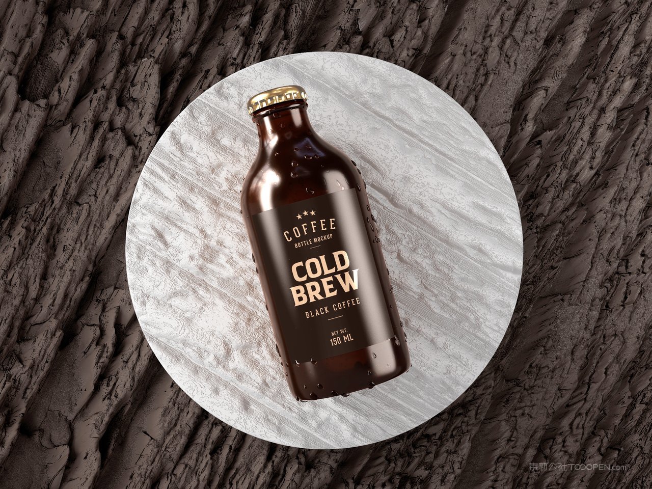冷泡咖啡瓶标签样机
