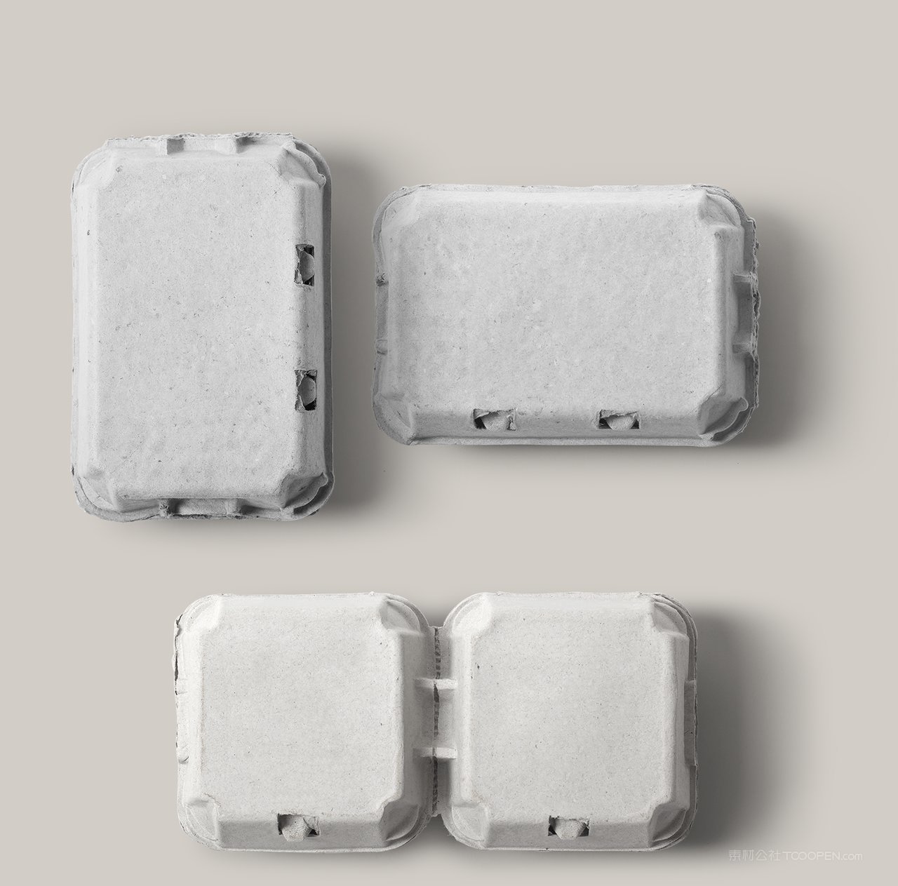 白色一次性鸡蛋纸托盒食品包装样机