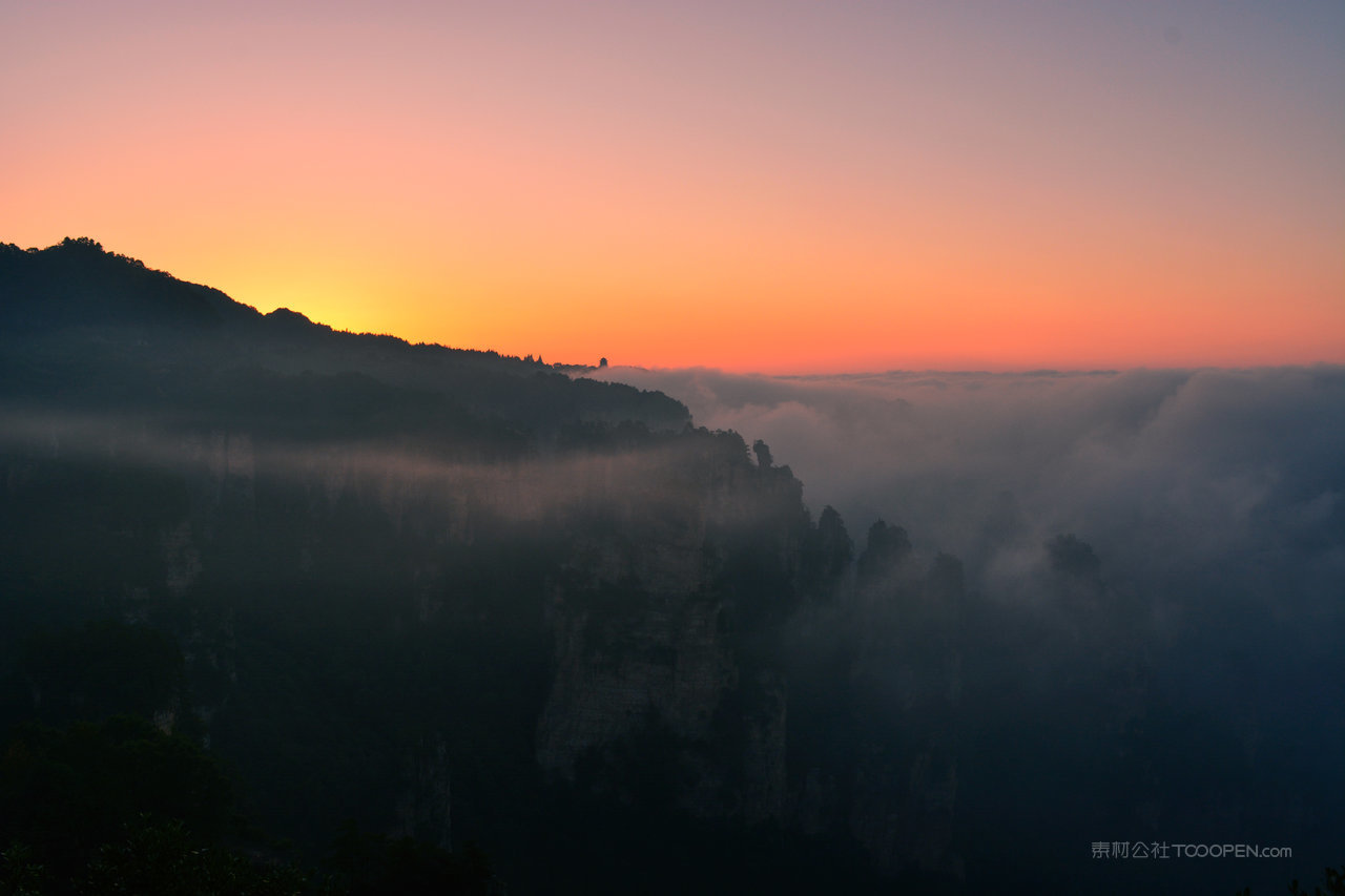 张家界风景画摄影图