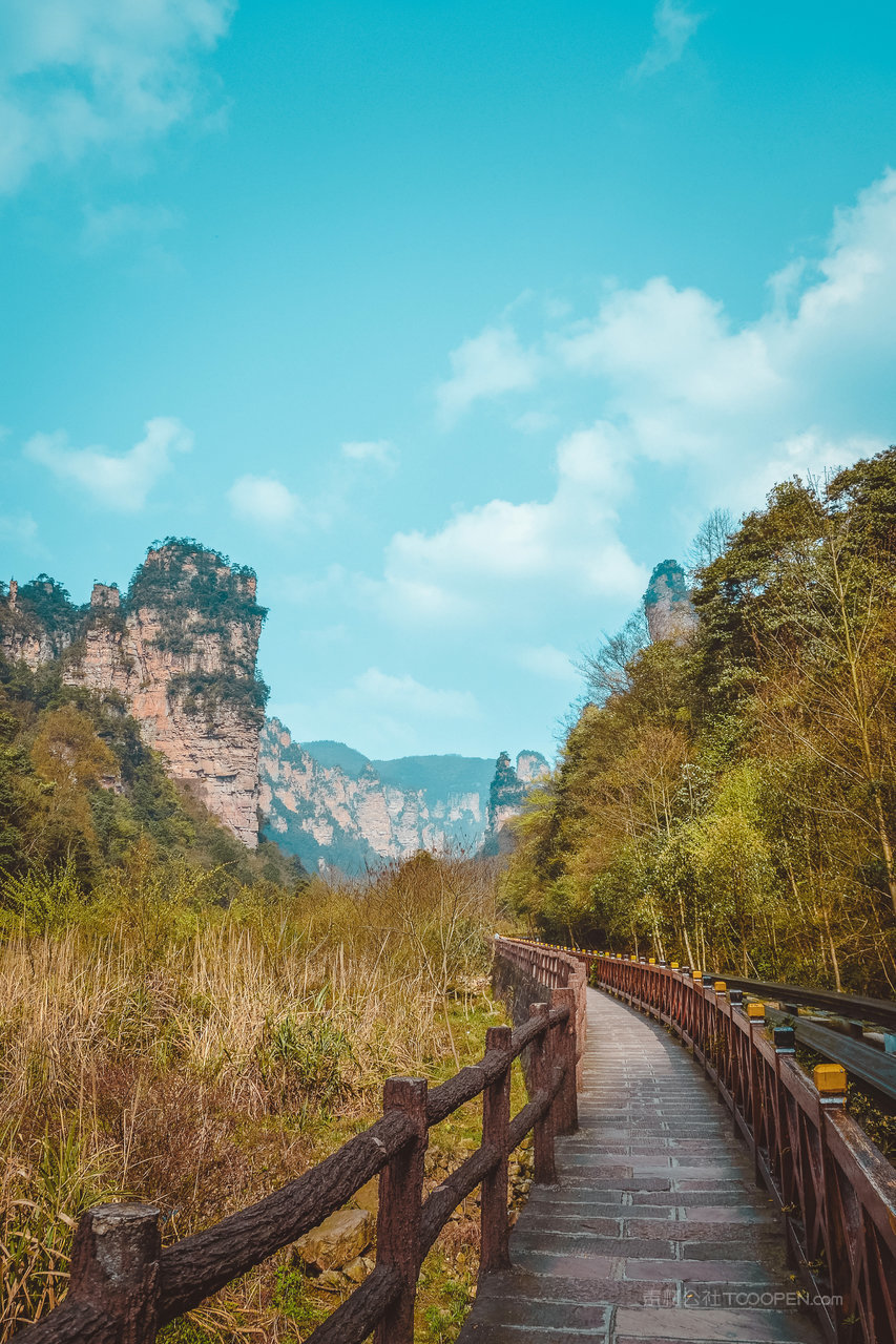 张家界旅游风景画图片
