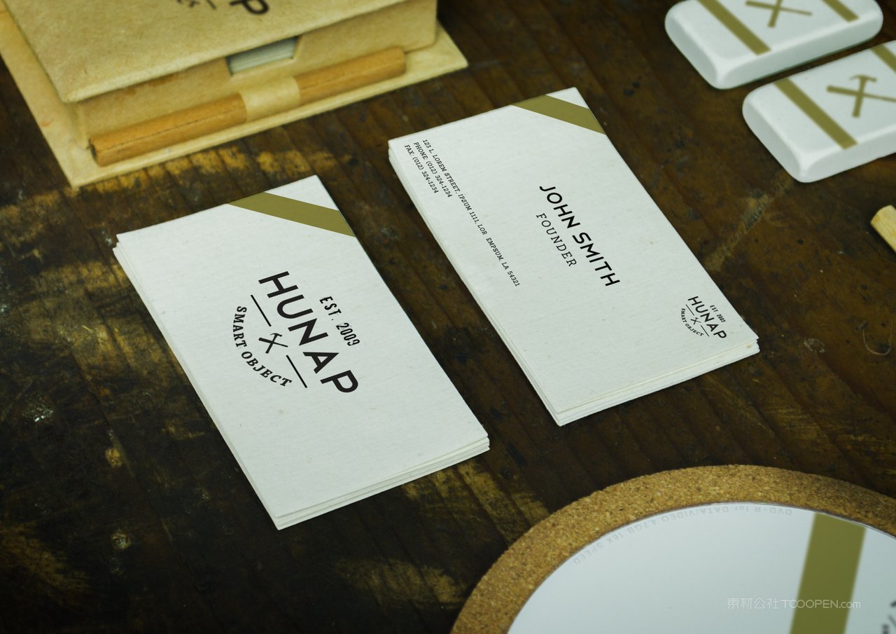 清新高档精致名片贴图办公用品品牌vi贴图